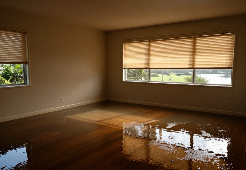 Wet subfloor in a Hurstville home with visible moisture